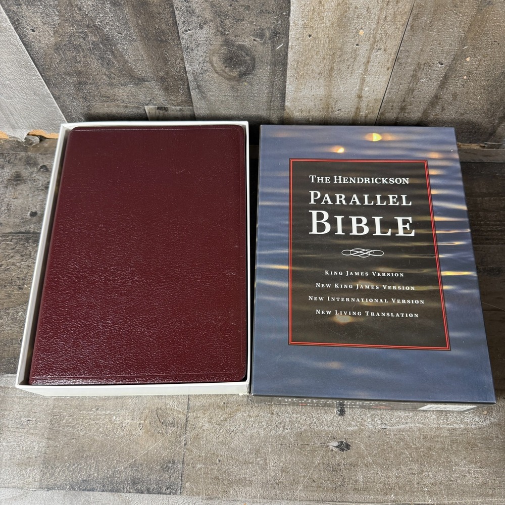 Hendrickson Parallel Bible Burgundy Bonded Leather KJV NKJV NIV NLT